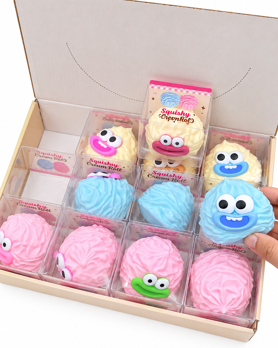 Cream Roll Face Squishy Toy