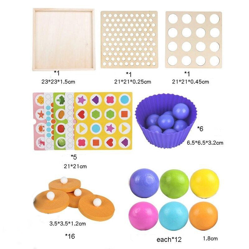 Wooden Beaded Memory Game 2 in 1 product image 4