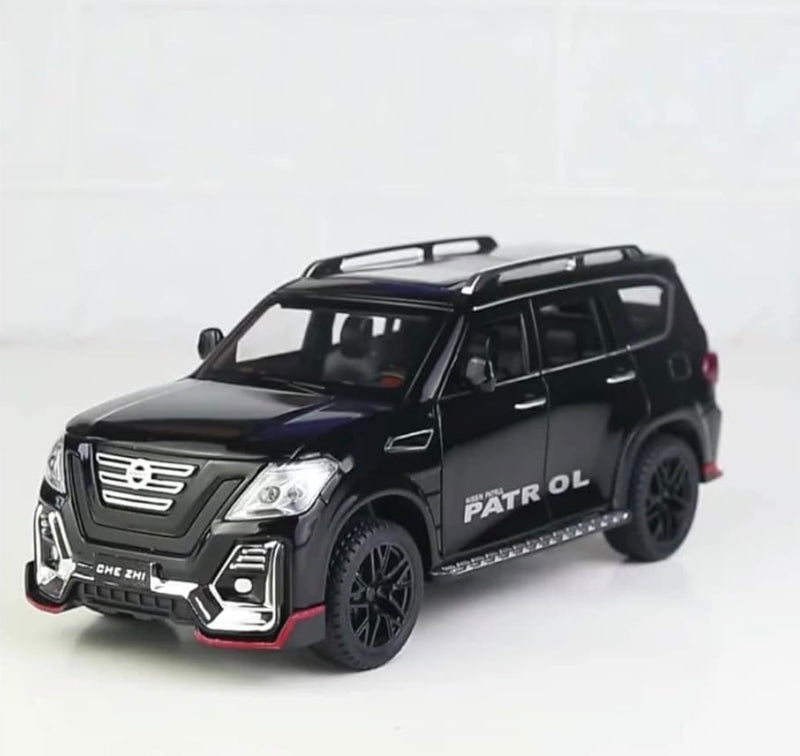 Black Nissan Patrol 1:24 diecast toy car main product photo