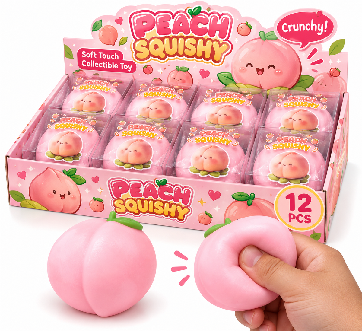 Peach crunchy squishy