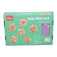 Wooden Puzzle Set – Brain Teasers for Kids & Adults 6-Piece image 3