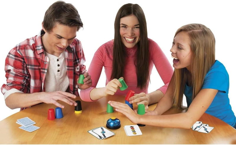 Speed Cup Stacking Game – Interactive Speed Stacking Game for Kids | 20 Colorful BPA-Free Cups, 24 Picture Cards & Bell | Montessori Toy for Ages 3+ | Fast Reaction Family Game image 2