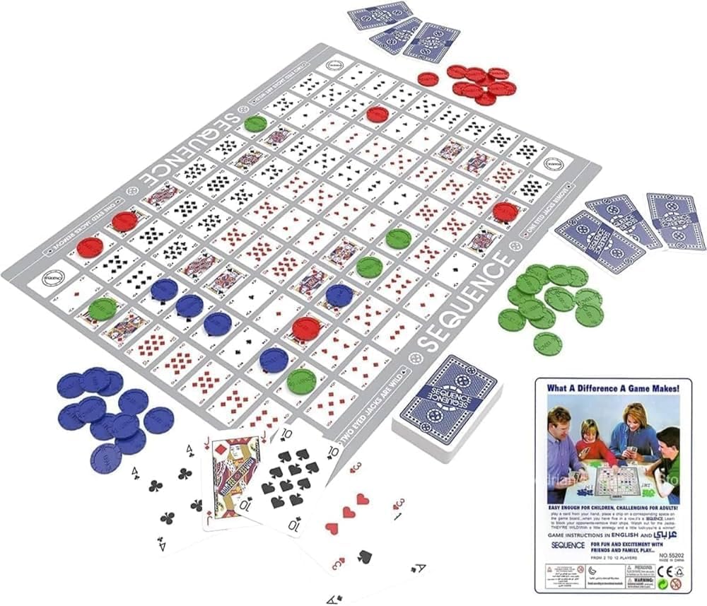 Card & Chip Strategy Game Strategy Board Game – Classic Card & Chip Game for Family Fun | 2-12 Players | Easy to Learn, Fun to Master | Ages 7+ image 3