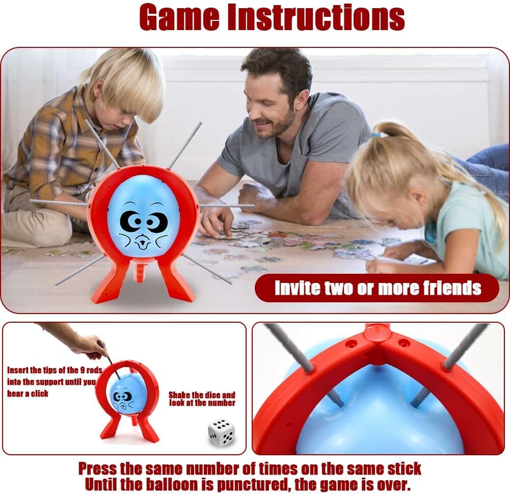 Balloon Toy Boom – Interactive Desktop Balloon Bursting Game | Fun Party & Family Game | Compact, Easy Setup image 6