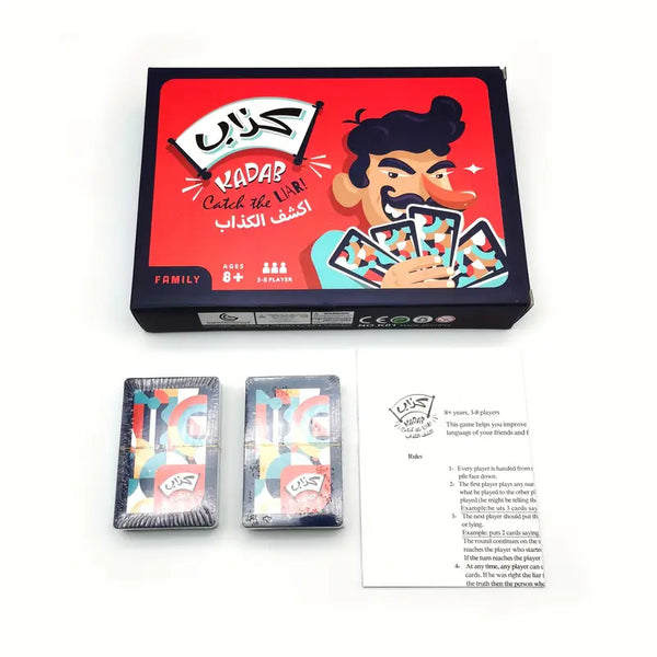 Kadab: Catch The Liar – Arabic & English Family Board Game for 3–8 Players | Strategic, Emotional Intelligence-Based Fun for Ages 8+