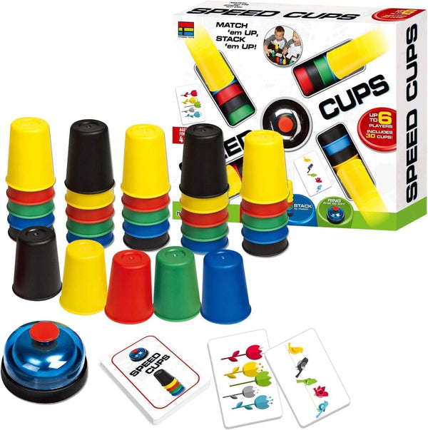Speed Cup Stacking Game – Interactive Speed Stacking Game for Kids | 20 Colorful BPA-Free Cups, 24 Picture Cards & Bell | Montessori Toy for Ages 3+ | Fast Reaction Family Game image 1