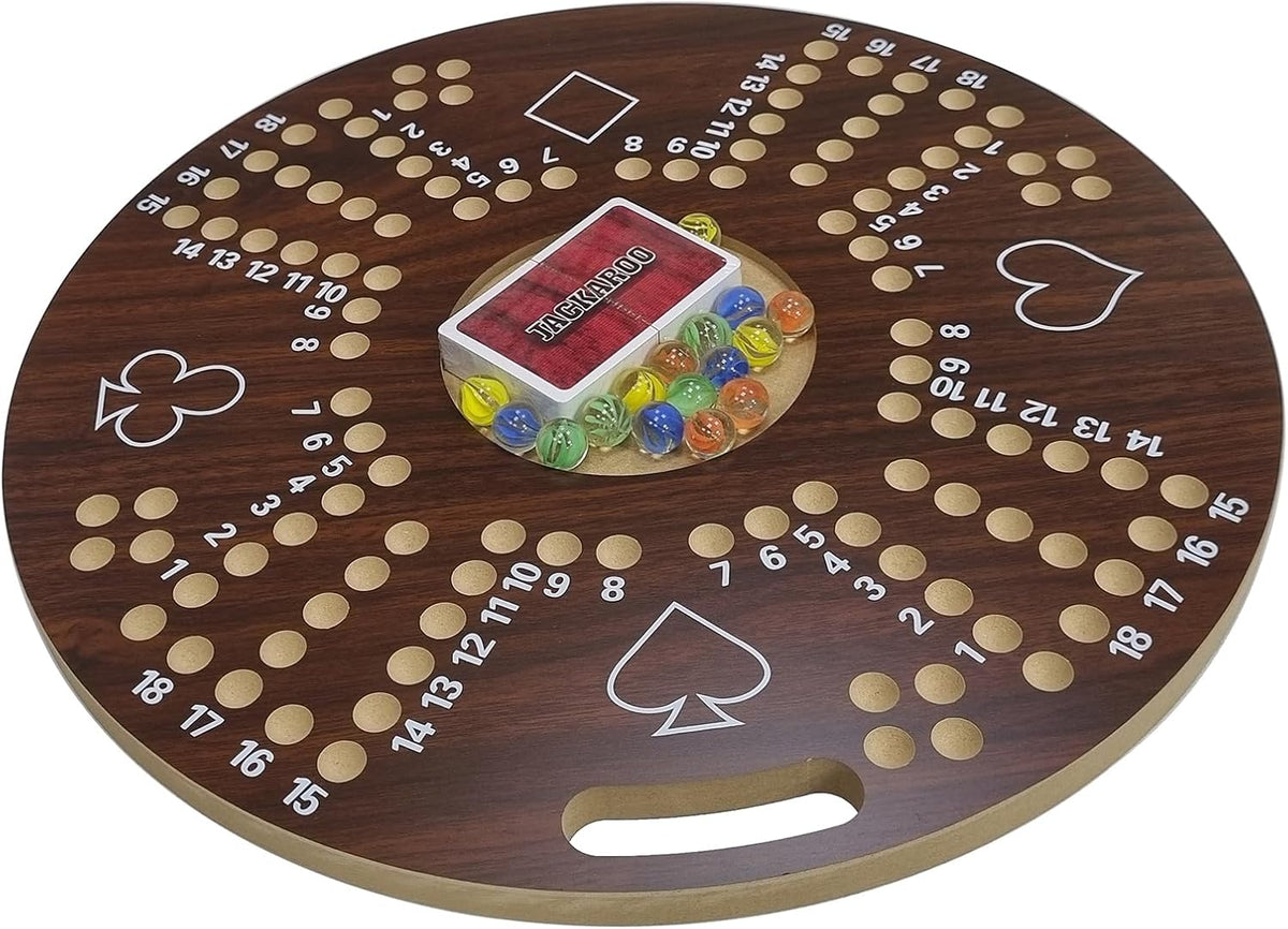 Wooden Marble Strategy Game Wooden Board Game –Strategy Game for 2–4 Players | High-Quality Wood & Marble Pieces | Family Game Night Favorite image 4