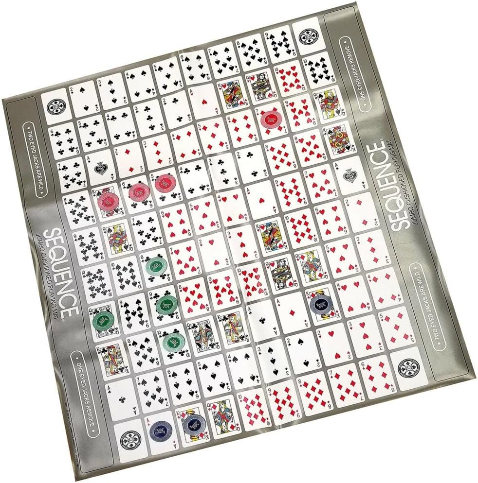Jumbo Card & Chip Strategy Game Strategy Board Game – Giant 32 x 27 Mat, 2–12 Players | Family Game Night Classic | Includes Cards & 150 Chips image 3