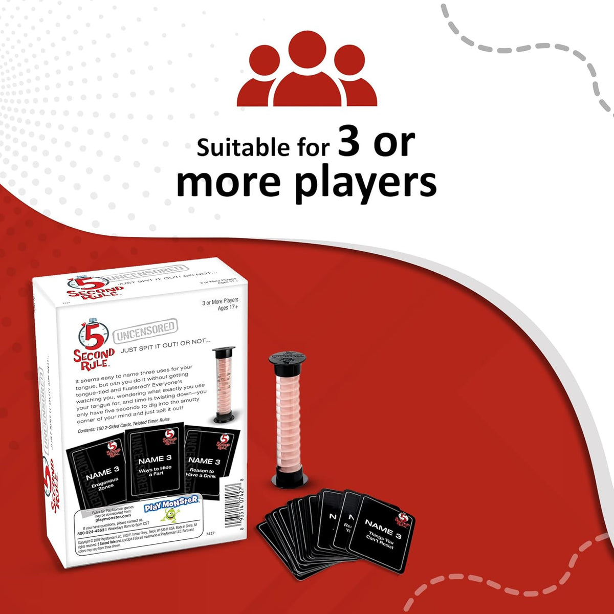 Quick Answer Party Game Uncensored – Hilarious Adult Party Game for 3+ Players | Fast-Paced NSFW Game with Raunchy Prompts & Timer | Ages 17+ image 6