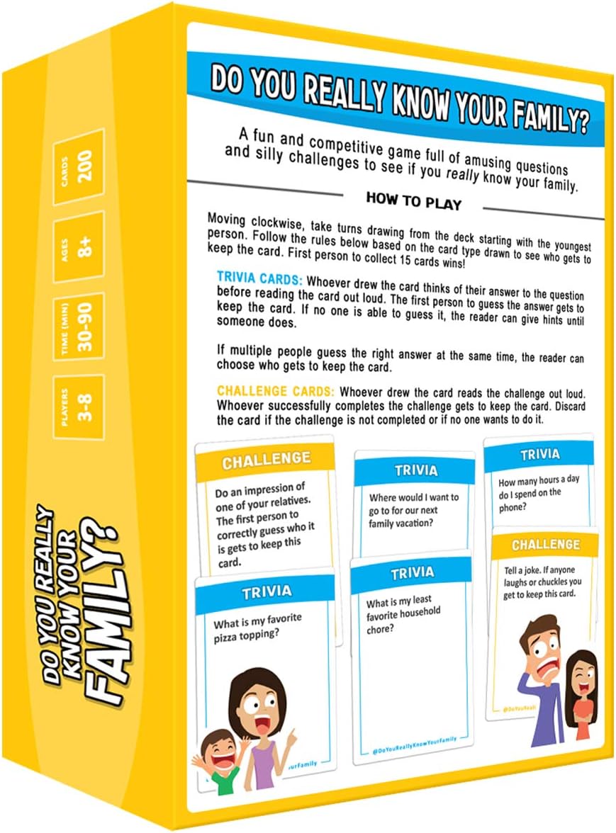 Do You Really Know Your Family? – Hilarious Card Game for Families | Fun Conversation Starter & Challenge Game | Great for Kids, Teens & Adults | Ages 8+, 2+ Players image 6