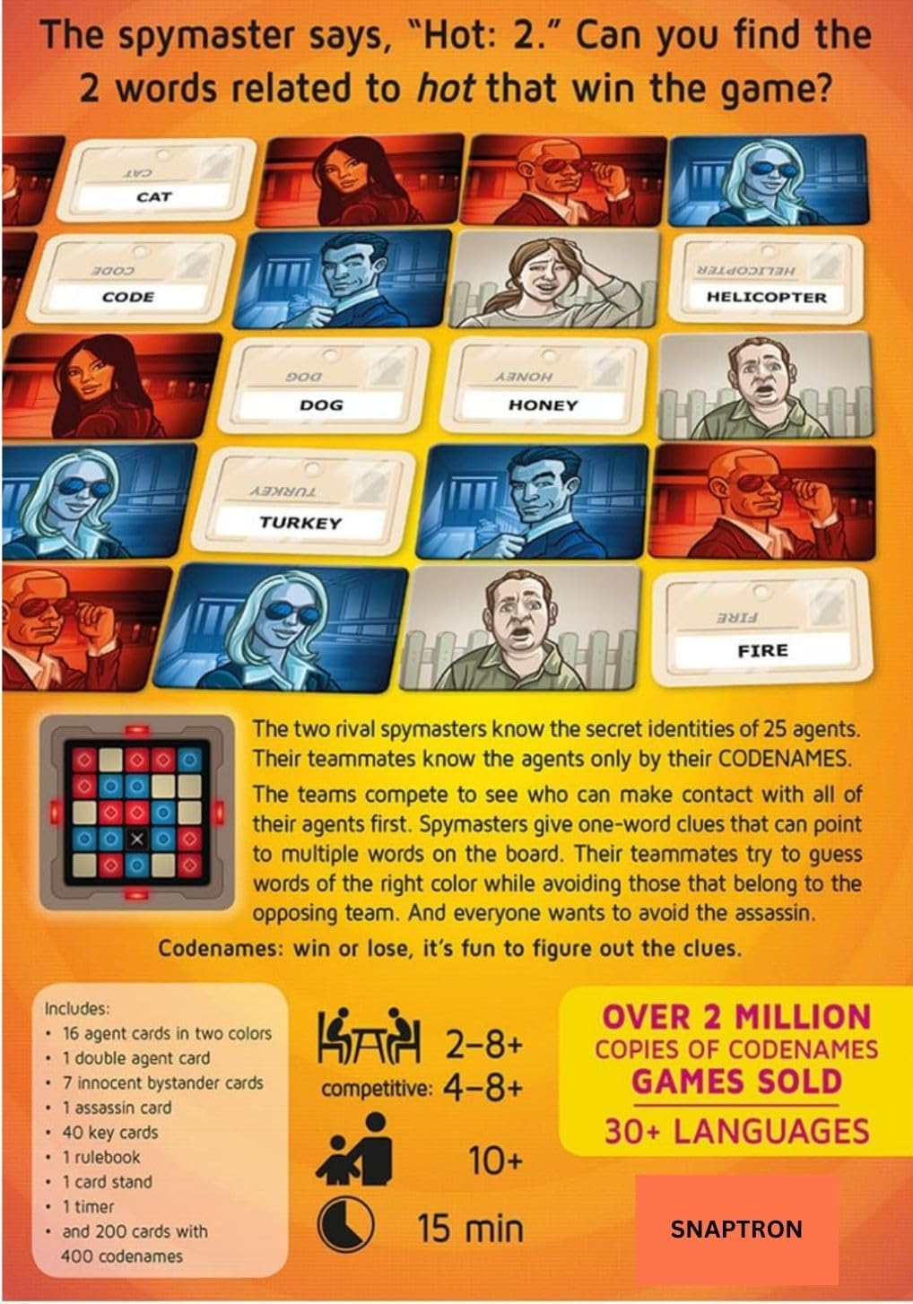Word Association Game Word Party Game – Spy-Themed Team Game for 2–8+ Players | Fast-Paced Word Association Game for Adults & Kids Ages 10+ | Family Game Night Favorite image 9