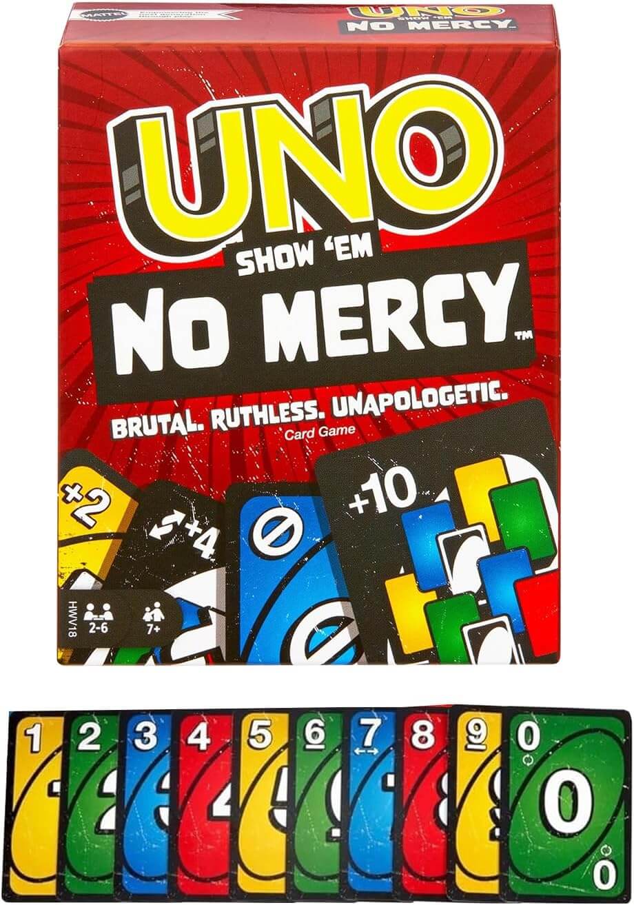 Show 'Em No Mercy Card Game – Ruthless Action-Packed Party Game for Teens & Families | 168 Cards with No Mercy Rules & Wild Draw Stacks image 1