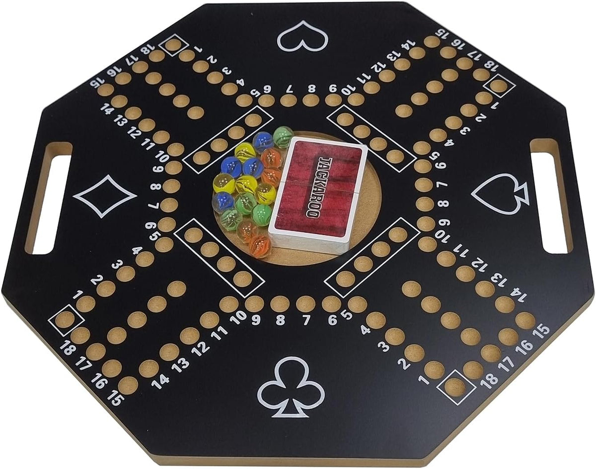 Wooden Marble Strategy Game Wooden Board Game –Strategy Game for 2–4 Players | High-Quality Wood & Marble Pieces | Family Game Night Favorite image 1