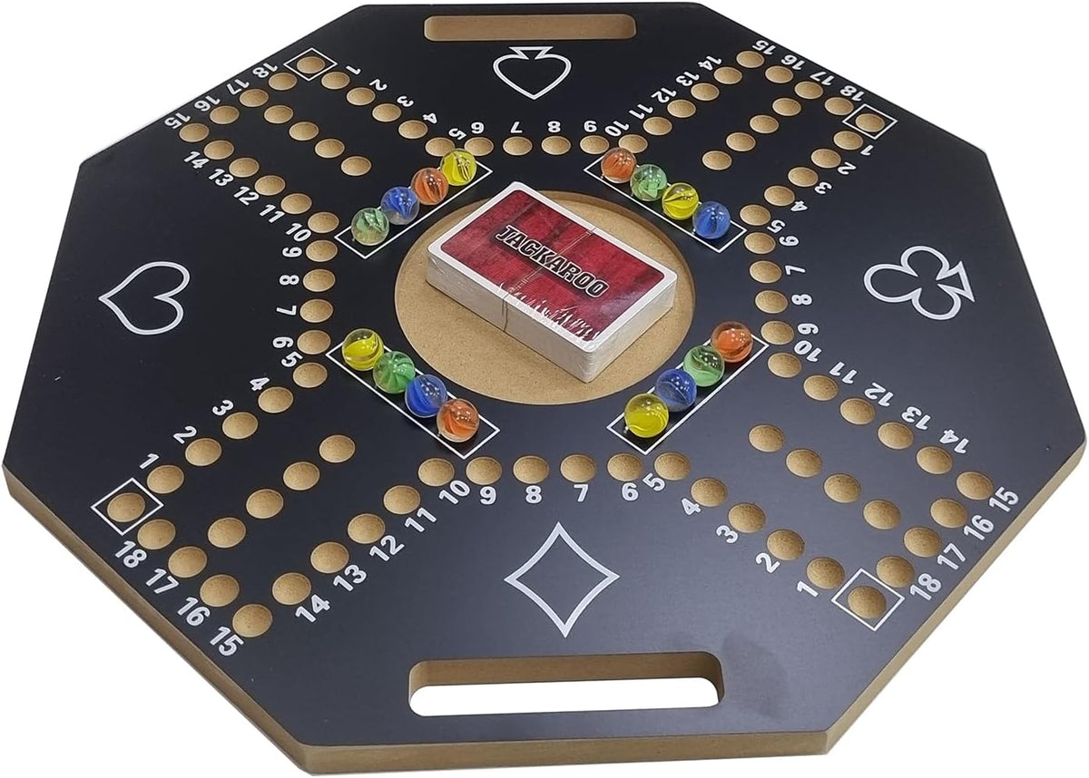 Wooden Marble Strategy Game Wooden Board Game –Strategy Game for 2–4 Players | High-Quality Wood & Marble Pieces | Family Game Night Favorite image 3