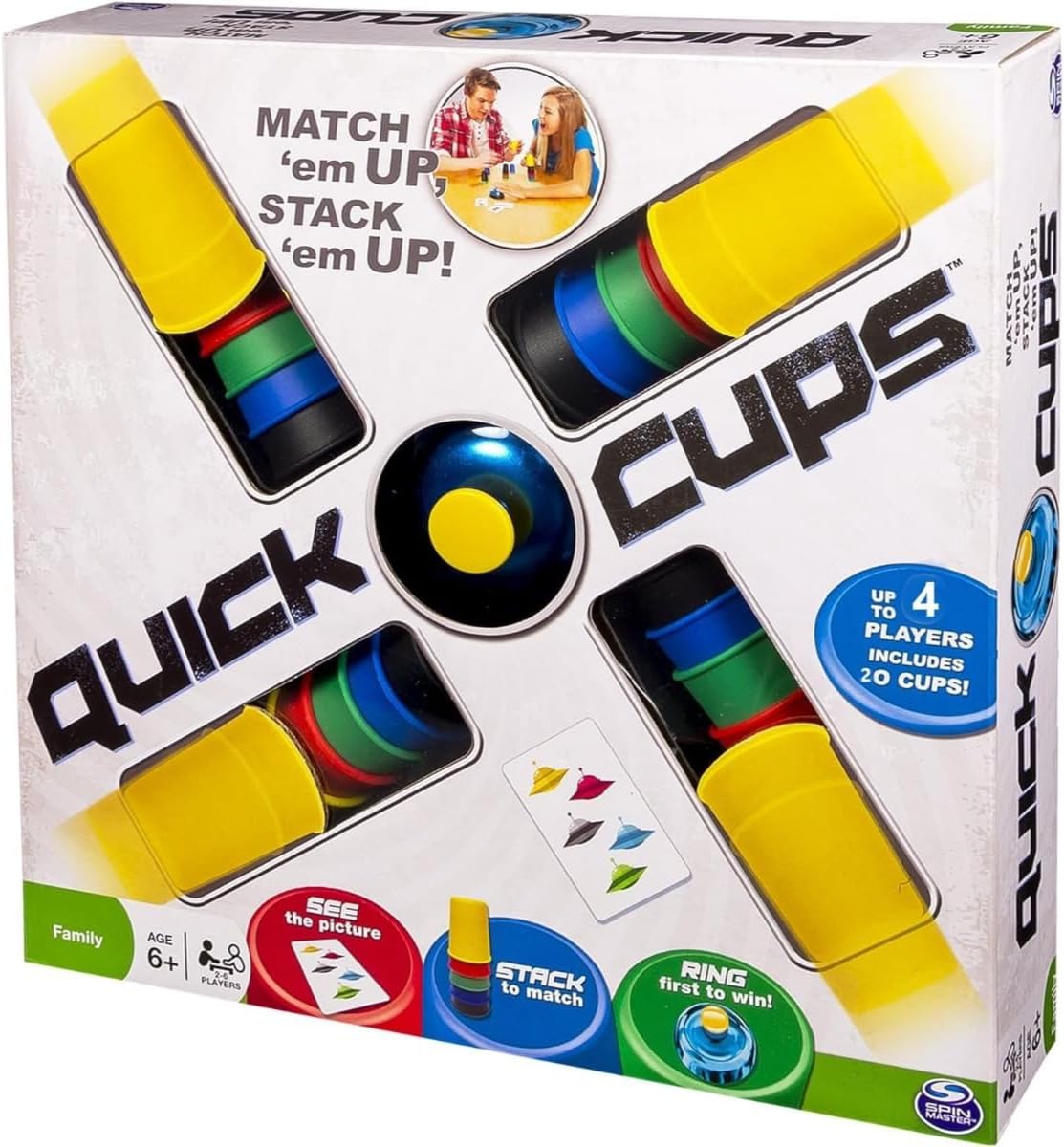 Speed Cup Stacking Game – Interactive Speed Stacking Game for Kids | 20 Colorful BPA-Free Cups, 24 Picture Cards & Bell | Montessori Toy for Ages 3+ | Fast Reaction Family Game image 6