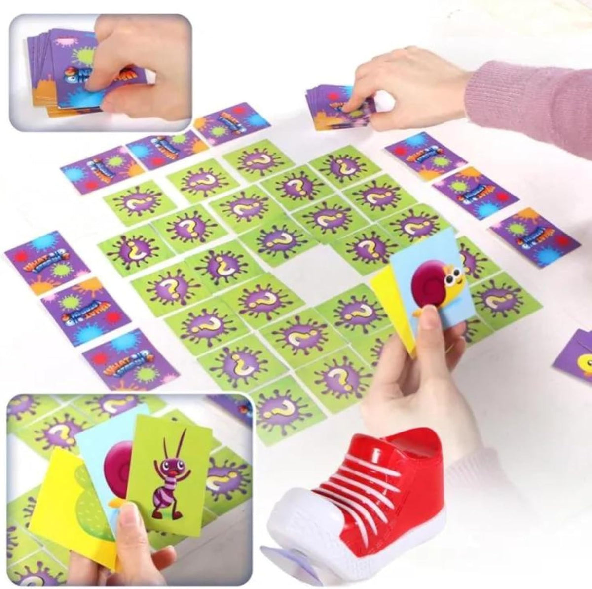 What Did I Step In? – Funny Parent‑Child Matching Game | Step on Cards, Match Pairs with Sneaker Suction Game Toy image 2