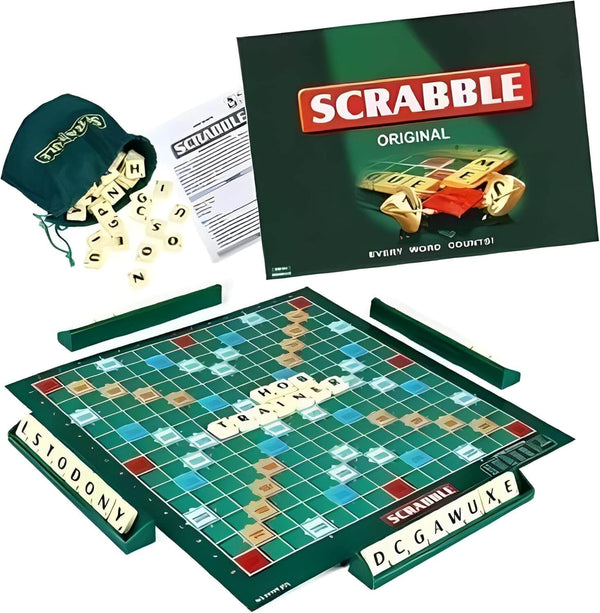 Word Board Game Classic Board Game – Original Crossword Game for Kids & Adults | Word-Building Strategy Game for 2–4 Players | Educational Family Game Night Favorite image 1