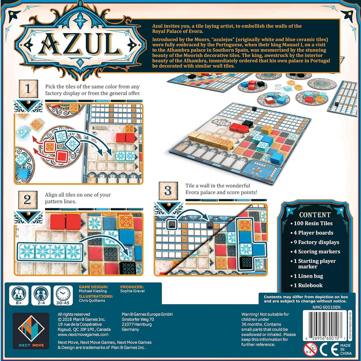 Tile Placement Board Game Board Game – Strategic Tile Placement Game for Adults & Families | 2–4 Players | Ages 8+ | Competitive Mosaic Puzzle Game with Cardboard Tiles image 6