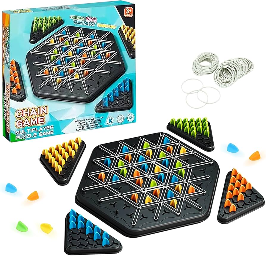 Chain Triangle Chess Rubber Band Game product image 3