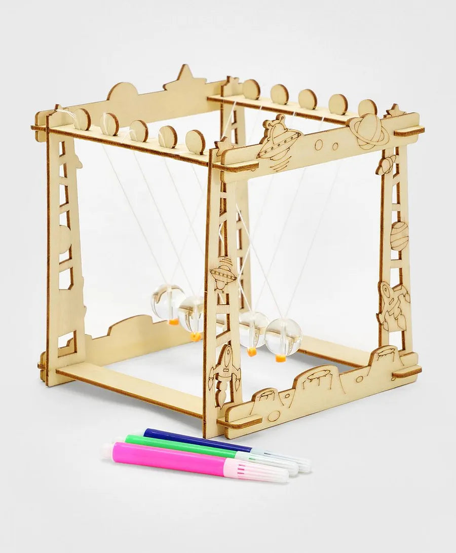 Science Discovery DIY Wooden Newton’s Cradle product image 4
