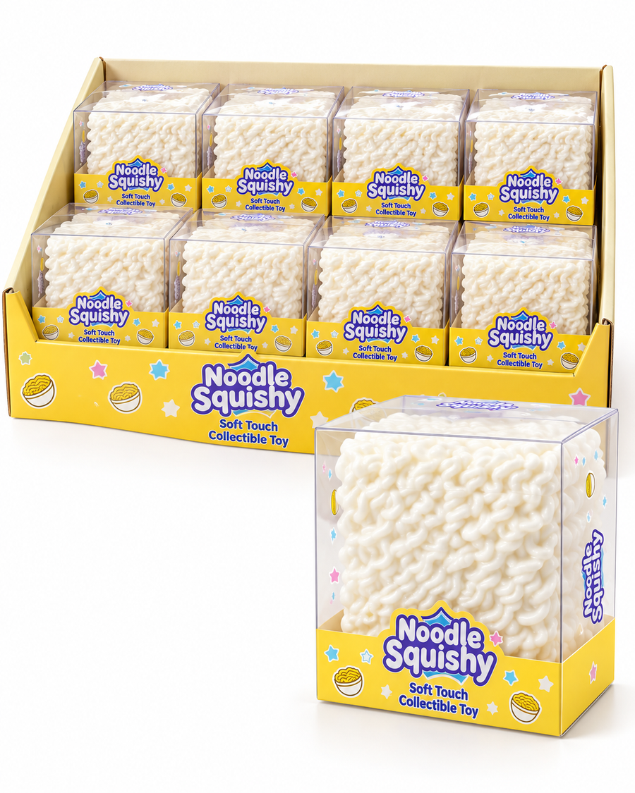 Noodle-Texture Cube Squishy Toy