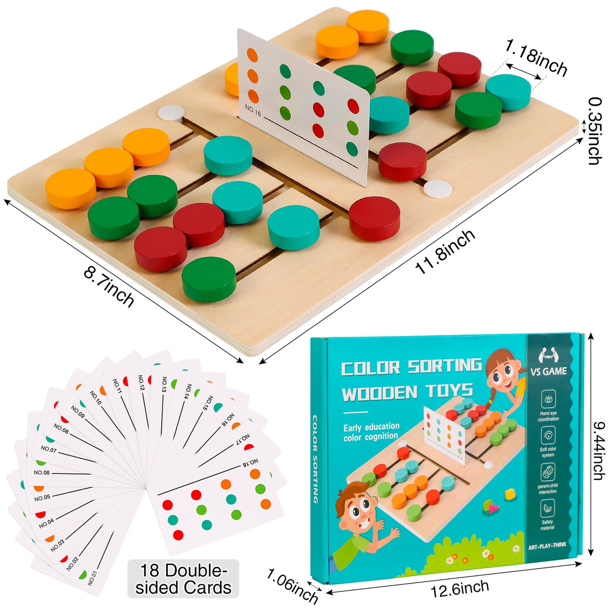 Color Sorting Wooden Toys