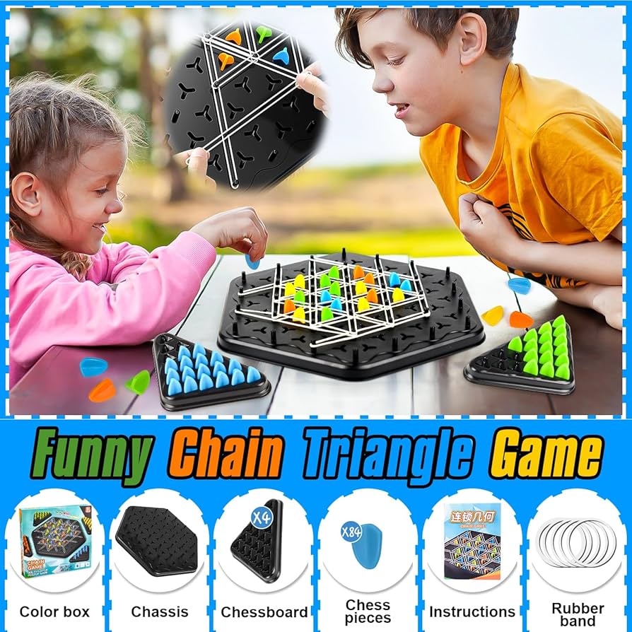 Chain Triangle Chess Rubber Band Game product image 4
