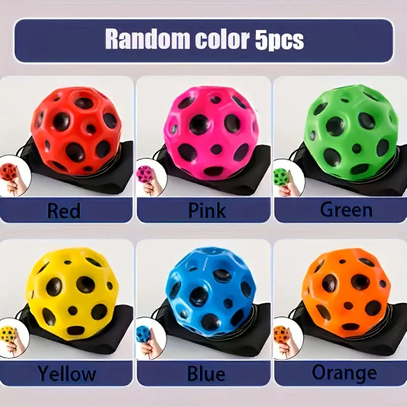 Moon bouncing ball with handle