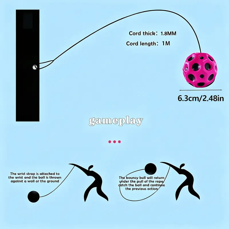 Moon bouncing ball with handle
