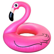 Inflatable Solar-Lit Flamingo Swimming Ring Pool Float