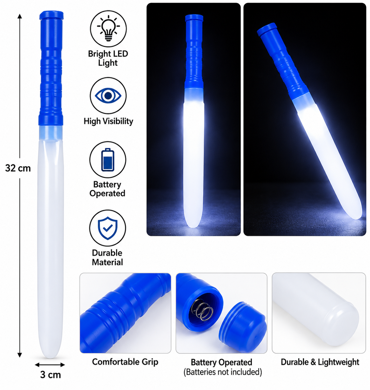 Light stick toy blue