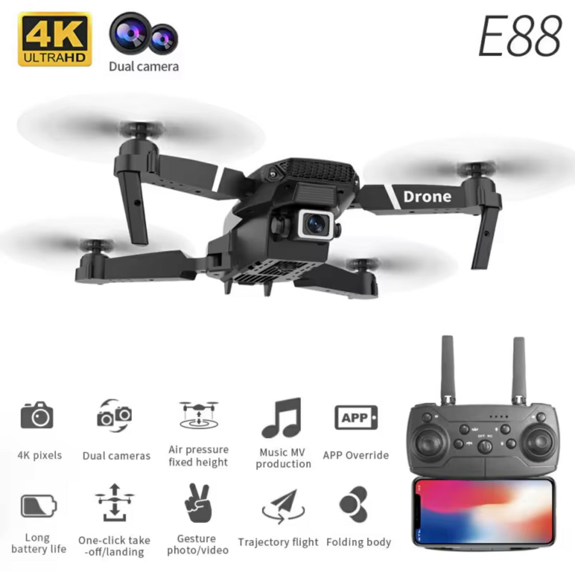 Foldable HD Dual Camera Drone product image 3
