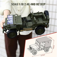 RC Military Jeep car rock crawler 1:10 product image 3