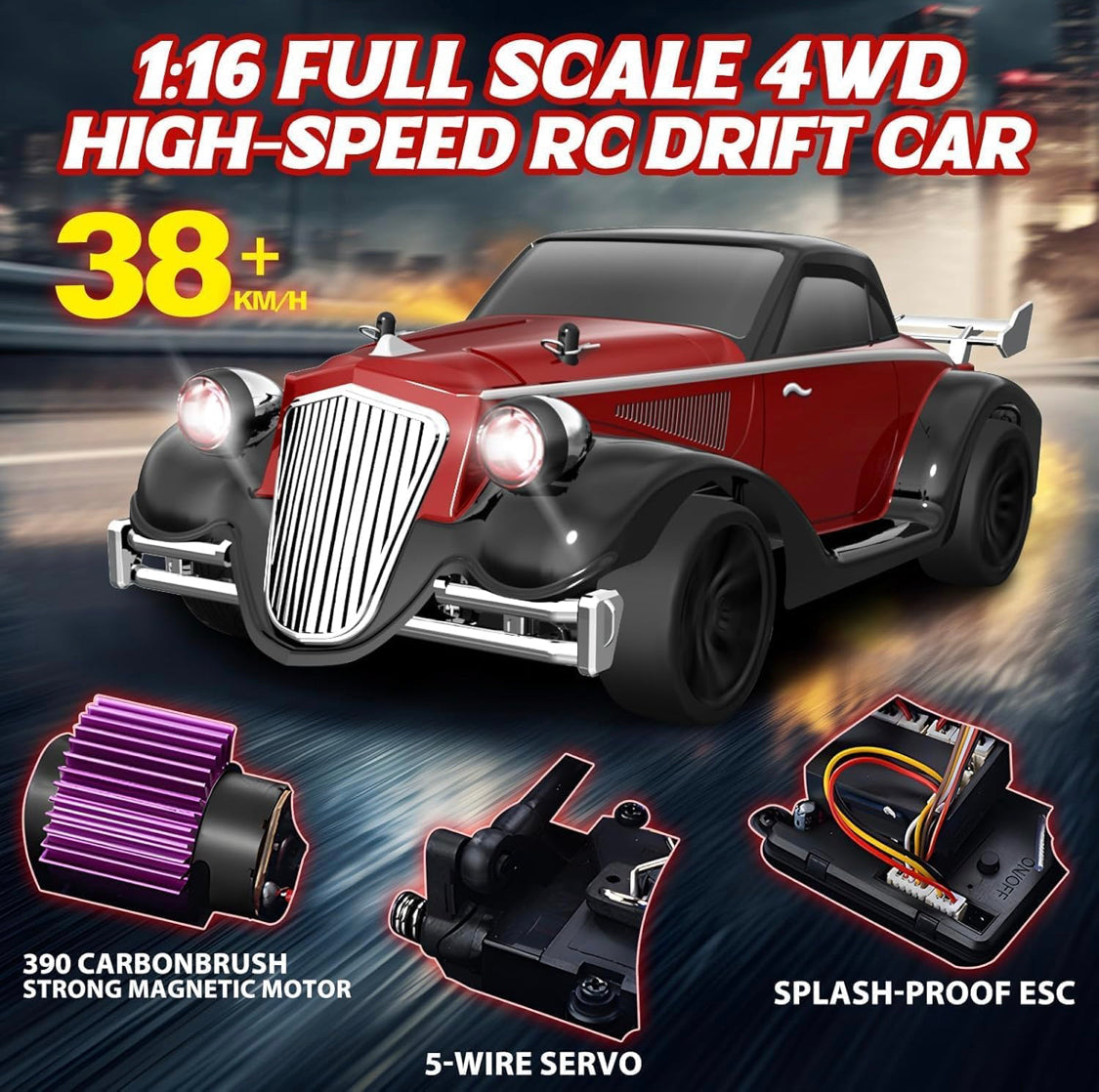 Vintage RC Drift Car 1:16 product image 5