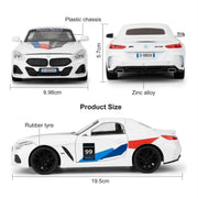 BMW Z4 1:24 diecast toy car side view