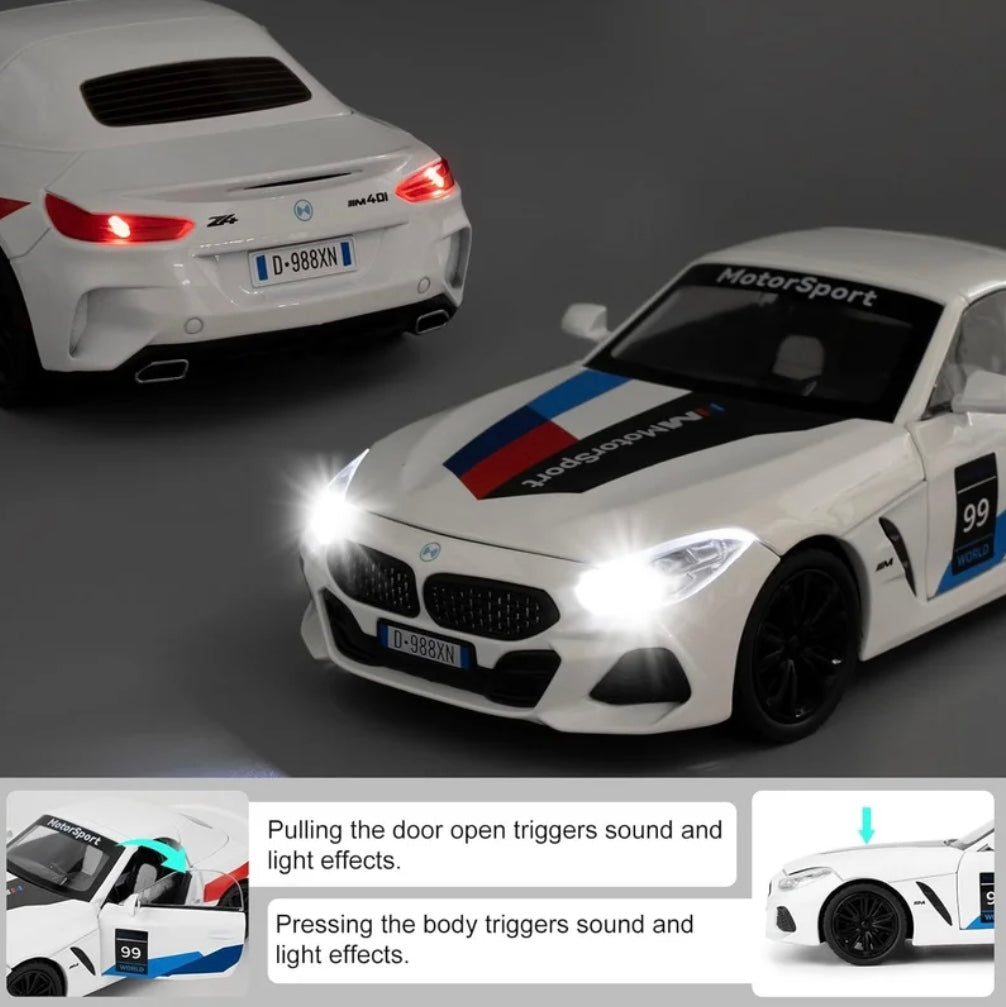 BMW Z4 1:24 diecast toy car interior detail