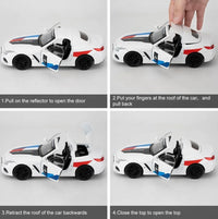 BMW Z4 1:24 diecast toy car opening detail