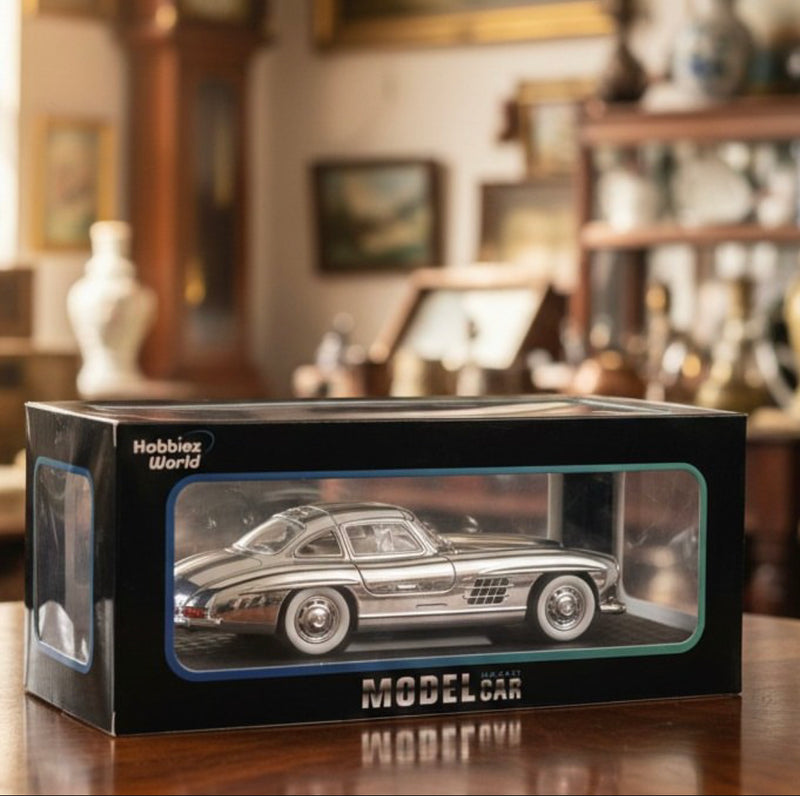 Mercedes-Benz 300 SL 1:24 diecast toy car front angle view