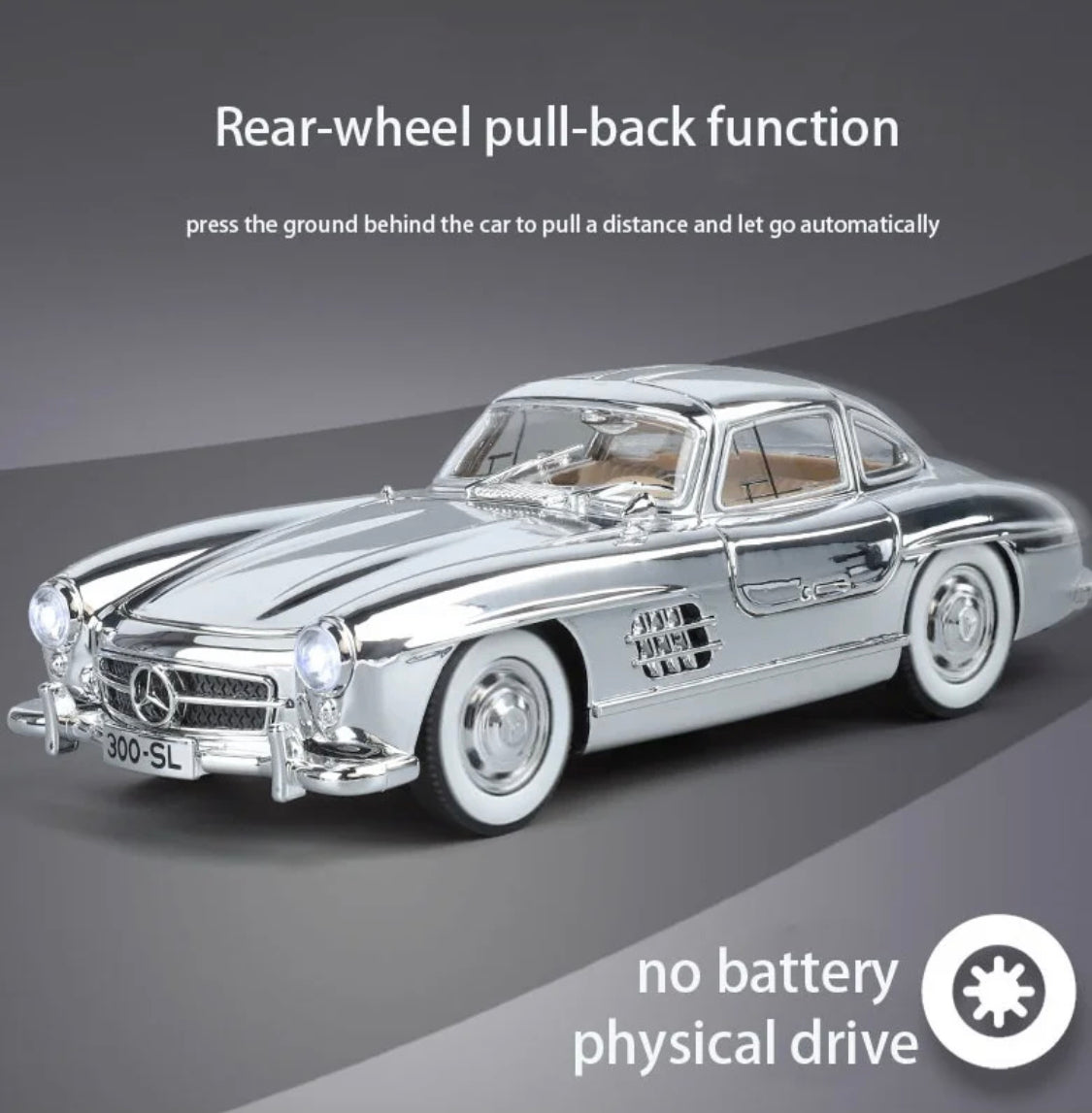 Mercedes-Benz 300 SL 1:24 diecast toy car interior detail