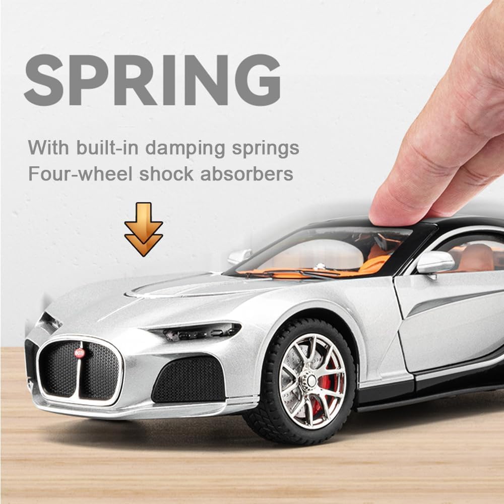 Bugatti Atlantic 1:24 diecast toy car wheel detail