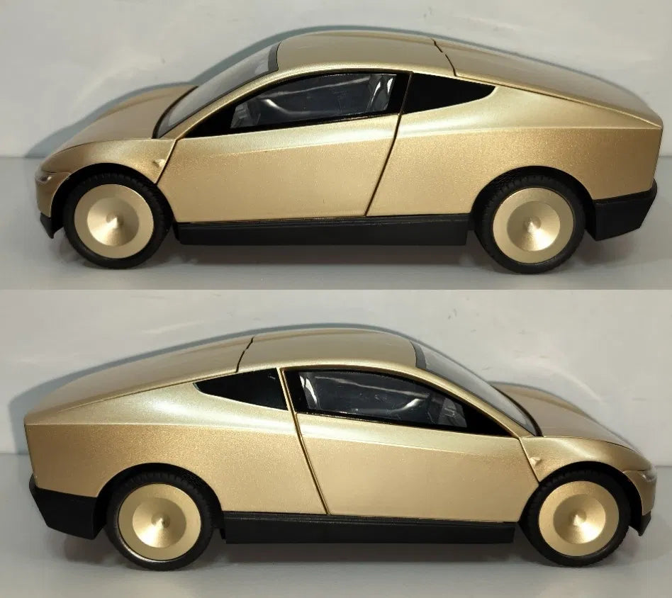 Tesla Cybercab 1:24 diecast toy car rear angle view