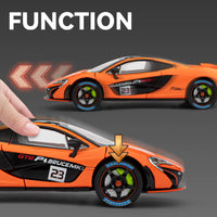 McLaren P1 1:24 diecast toy car rear angle view