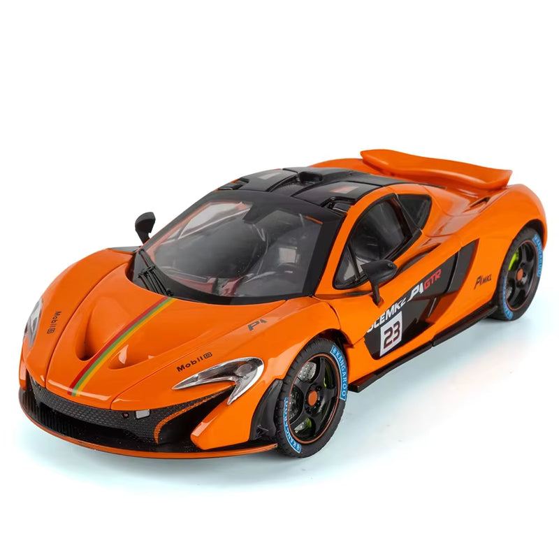 McLaren P1 1:24 diecast toy car front angle view