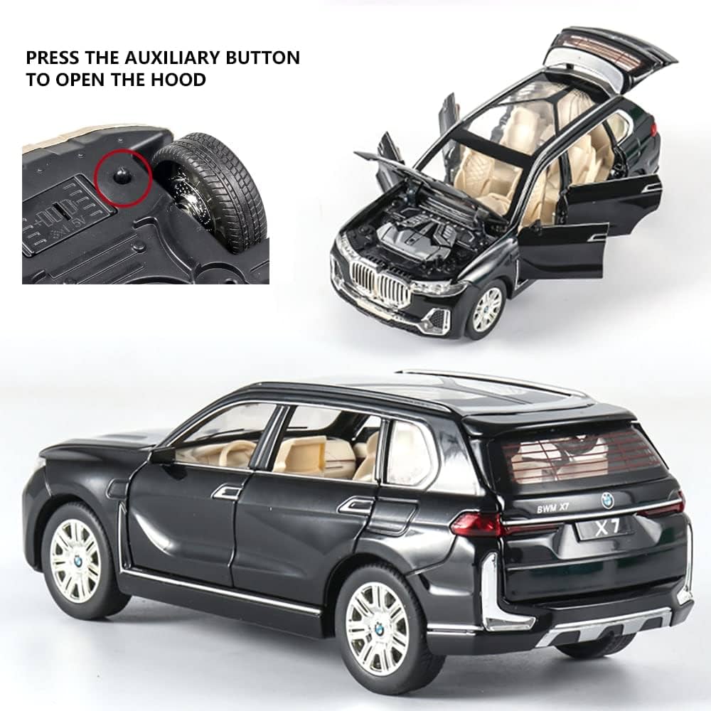 BMW X7 1:24 diecast toy car interior detail