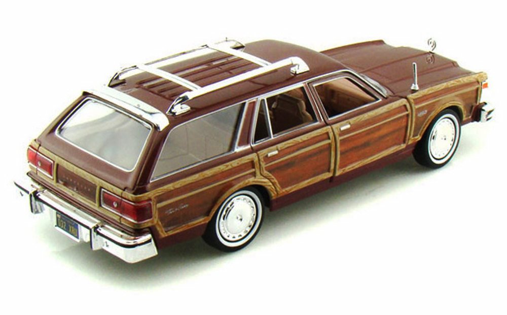 Vintage 1979 Chrysler 1:24 diecast toy car rear angle view