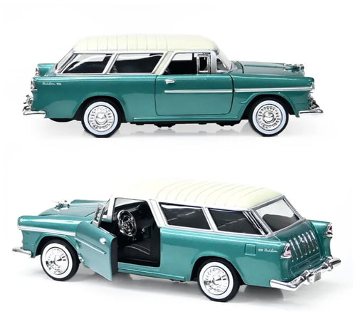 Chevy Nomad 1955 1:24 diecast toy car front angle view