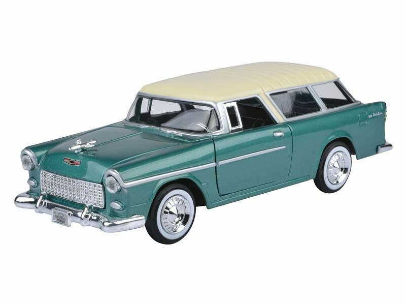 Chevy Nomad 1955 1:24 diecast toy car rear angle view