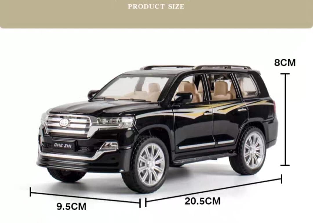 Toyota Land Cruiser 1:24 diecast toy car front angle view