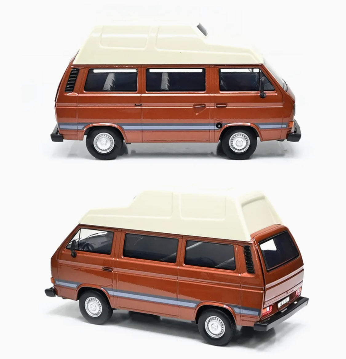 Volkswagen Type 2 Camper Van 1:24 diecast toy car interior detail