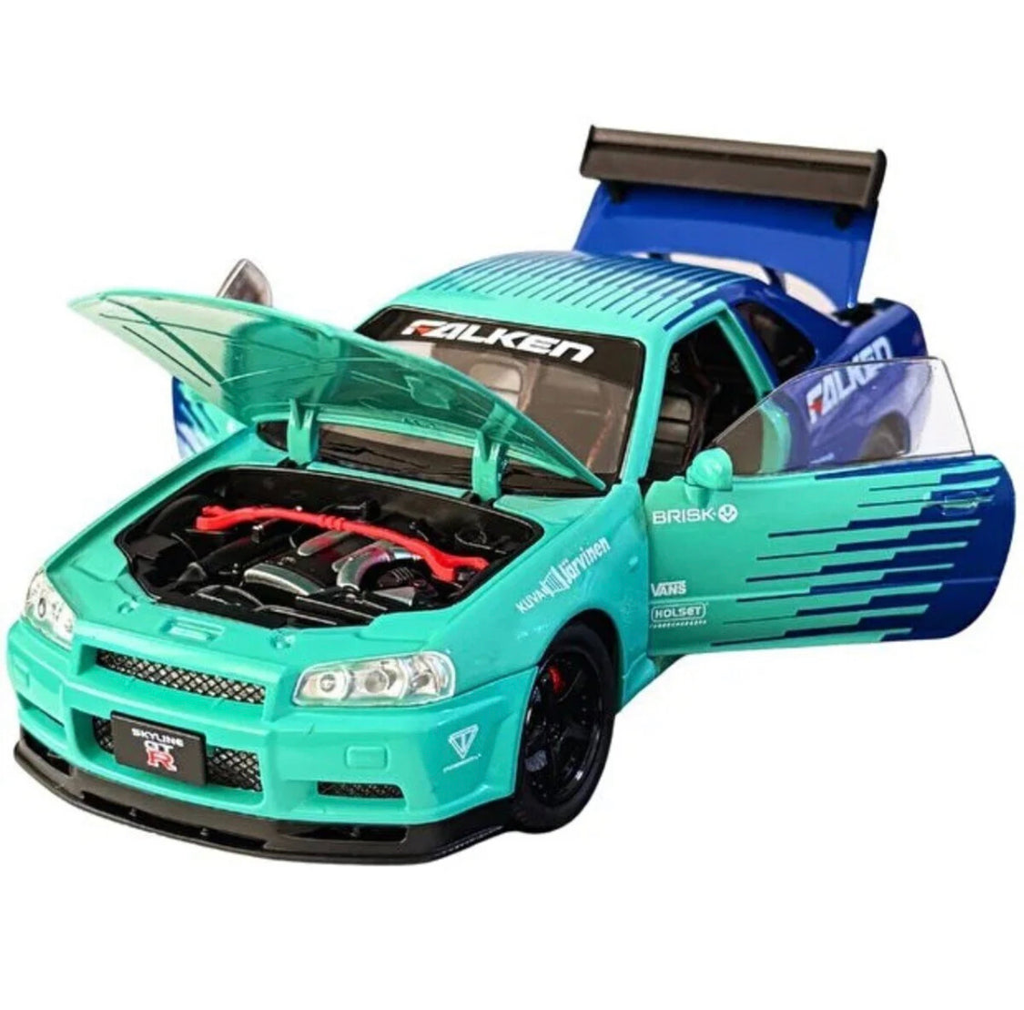 Nissan GT-R R34 1:24 diecast toy car product detail view